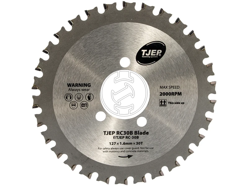 Kép: TJEP RC-30B Korfureszlap acel - inoxhoz 127 mm_0.webp