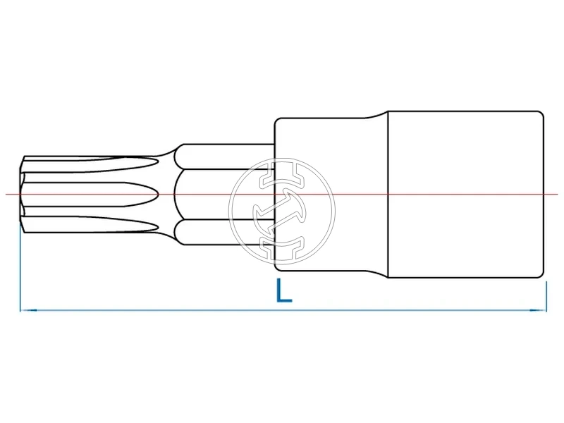 Kép: Torx bitfej 14 furatosT40 L37mm 203740.webp