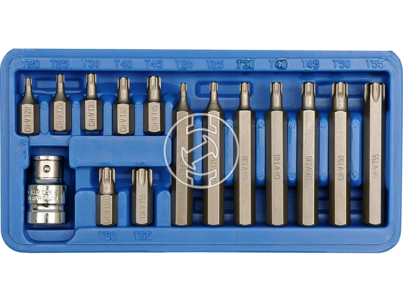 Kép: Torx csavarhuzo bitkeszlet T20T55 15 reszes.webp