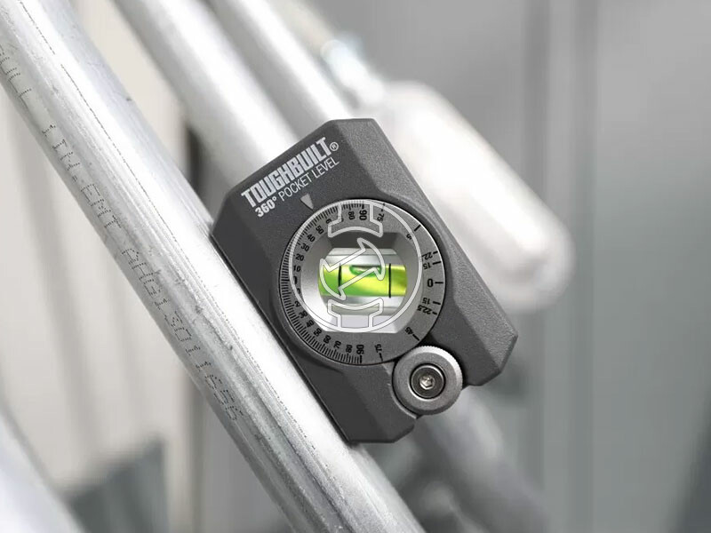 Toughbuilt 360° 8 cm mágneses zseb vízmérték
