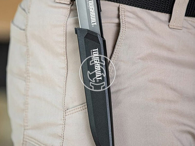 Toughbuilt szigetelőanyag vágó fix pengéjű kés tokban