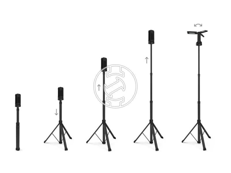 Ansmann WL7000R akkus teleszkópos térmegvilágító lámpa 7000 lm, 3 x 22 W SMD-LED