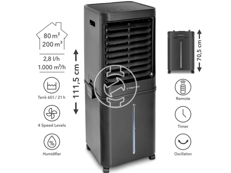 Trotec PAE 80 Aircooler párologtató léghűtő