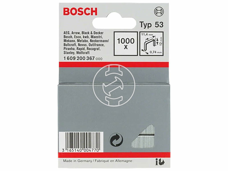 Tűzőkapocs Type 53, 12 mm, 1000 db