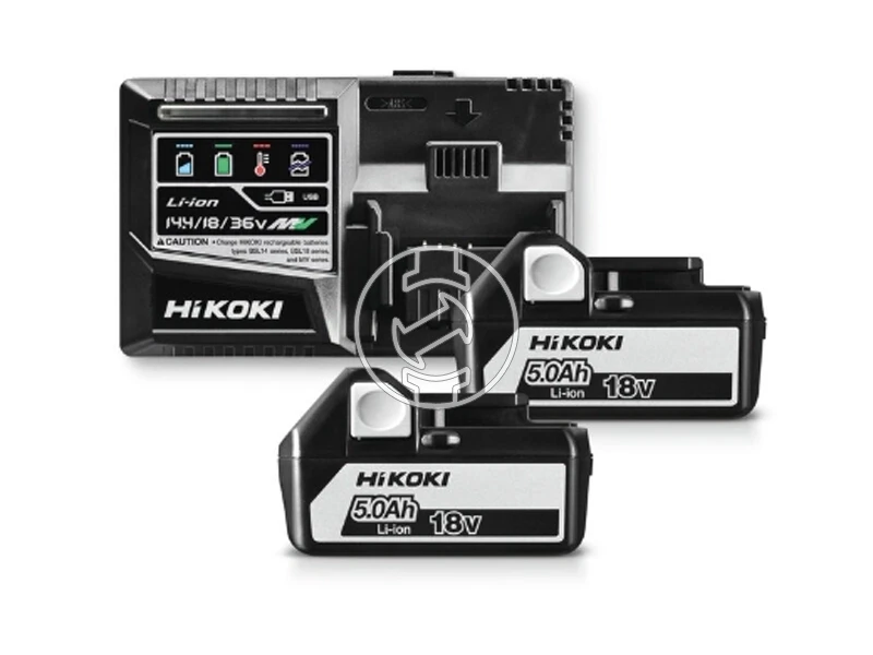 HiKOKI UC18YSL3 akkumulátor és töltő szett 2x 5.0Ah