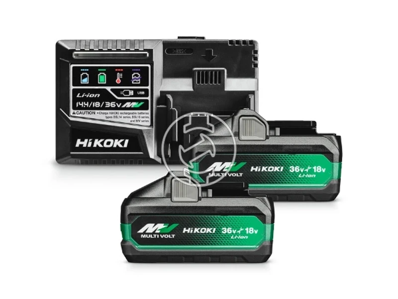 HiKOKI UC18YSL3 MULTI VOLT akkumulátor és töltő szett 2x 36V/18V - 8Ah/4Ah