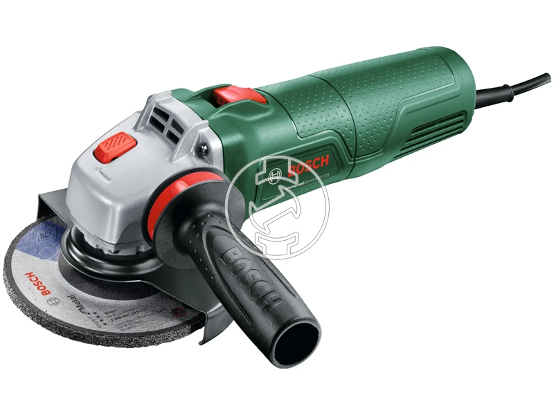 Bosch UniversalGrind 850-125 elektromos sarokcsiszoló + 2 db vágótárcsa + 1 db csiszolót.