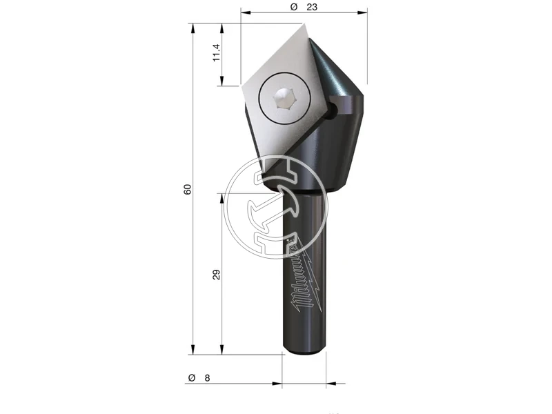 Kép: Valtolapkas V-horonymaro S8 2360 mm-1 db.webp