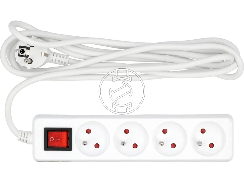 Kép: Vedoerintkezos hosszabbito eloszto 4 aljzatos kapcsoloval 3 m.webp