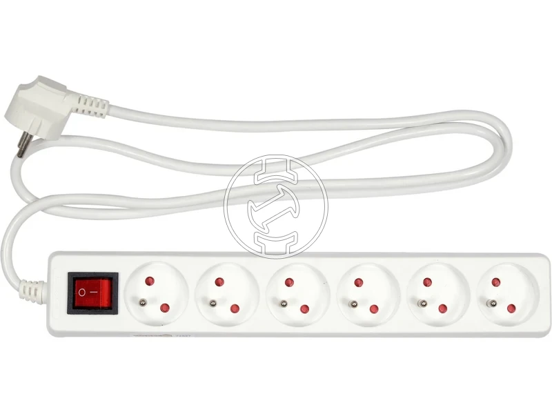 Kép: Vedoerintkezos hosszabbito eloszto 6 aljzatos fokapcsoloval 15 m.webp