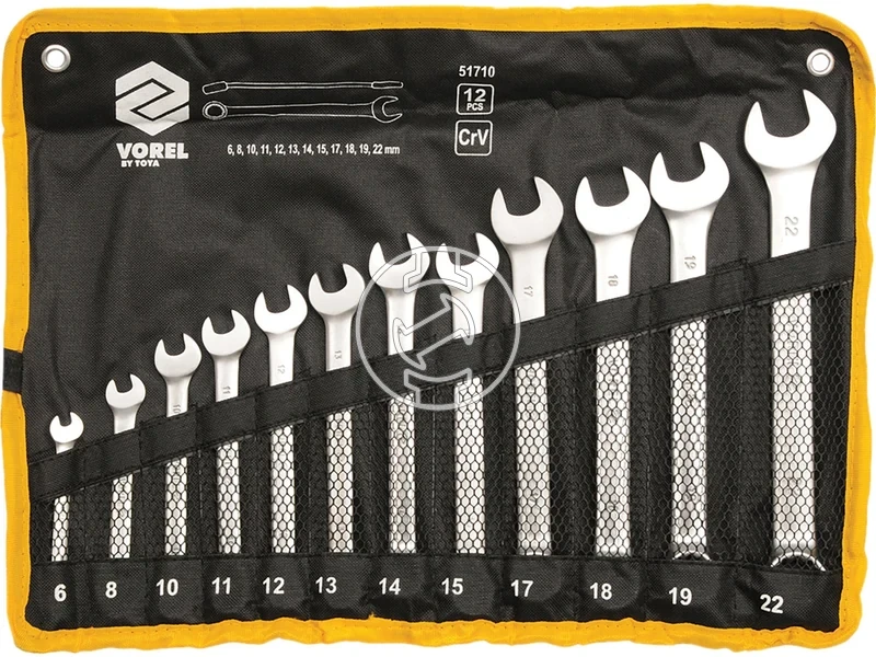 Kép: Vorel csillag-villaskulcs keszlet metrikus 6-22 mm CrV 12 reszes.webp