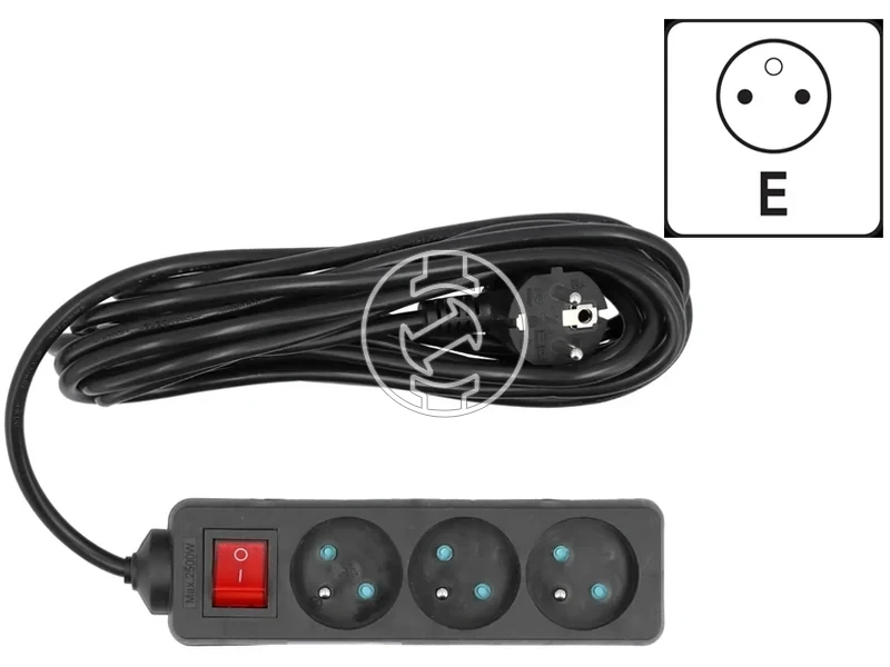 Kép: Vorel hosszabbitokabel 5 m  1 mm2  230 V_0.webp