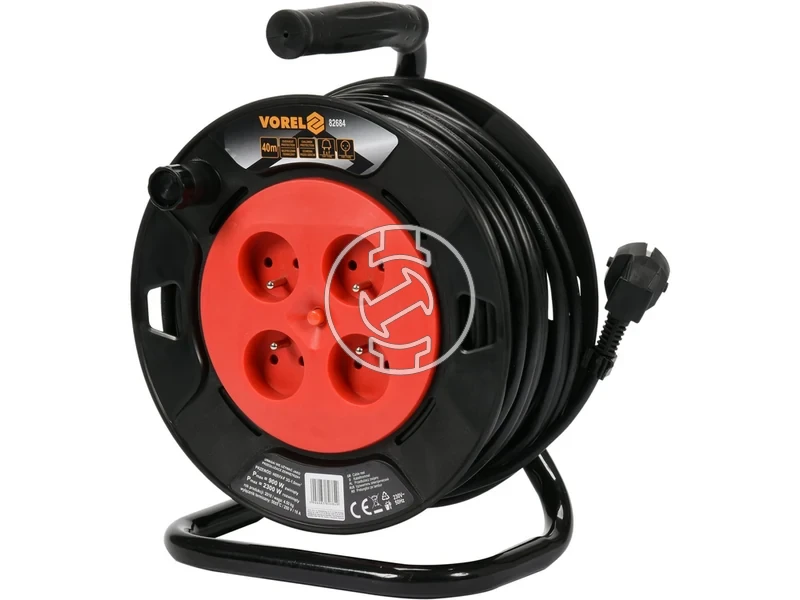 Kép: Vorel kabeldob 40 m 230 V 4 aljzat.webp