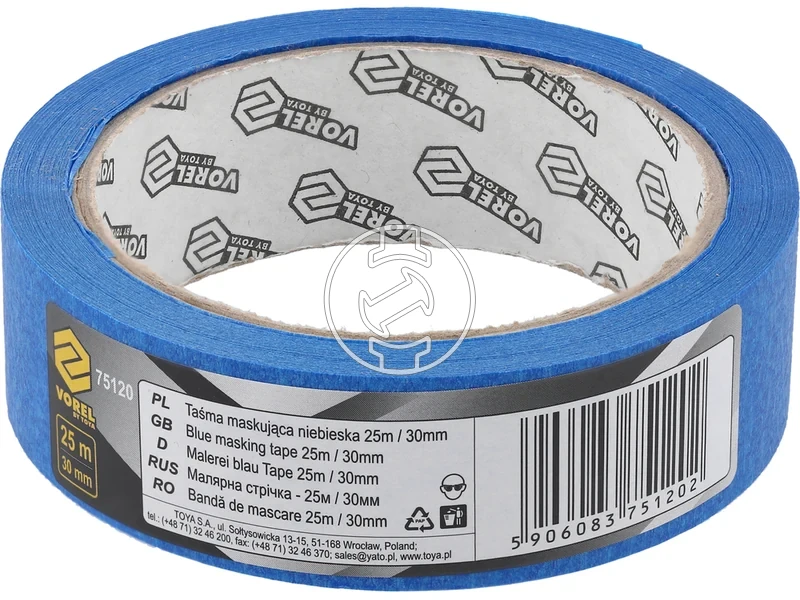 Kép: Vorel maszkoloszalag kek 30 mm x 25 m.webp