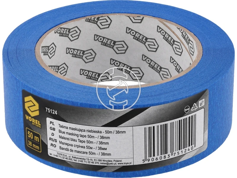 Kép: Vorel maszkoloszalag kek 38 mm x 50 m.webp