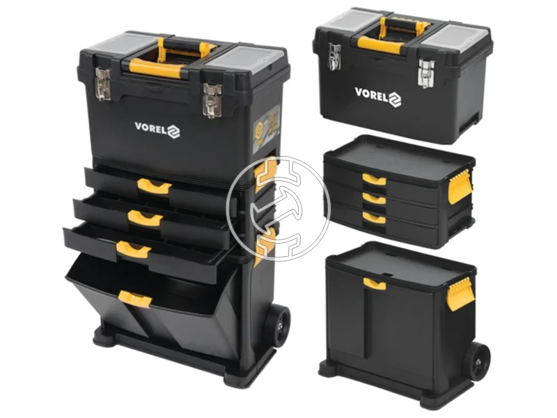 Kép: Vorel szerszamoslada 3 reszes gurulos.webp