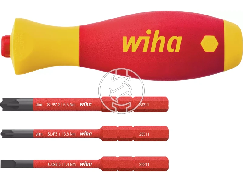 Wiha slimVario SoftFinish 4 részes szigetelt multibit csavarhúzó