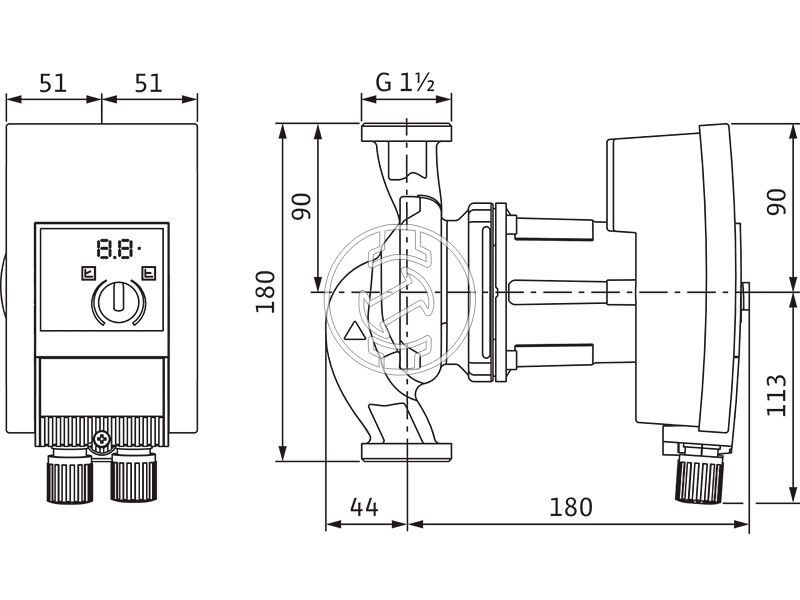 Wilo Yonos MAXO 25/0,5-10 PN10 keringető szivattyú