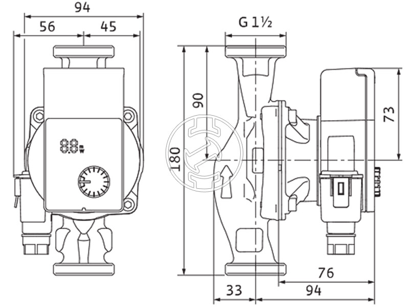 Wilo Yonos PICO1.0 25/1-6 keringető szivattyú