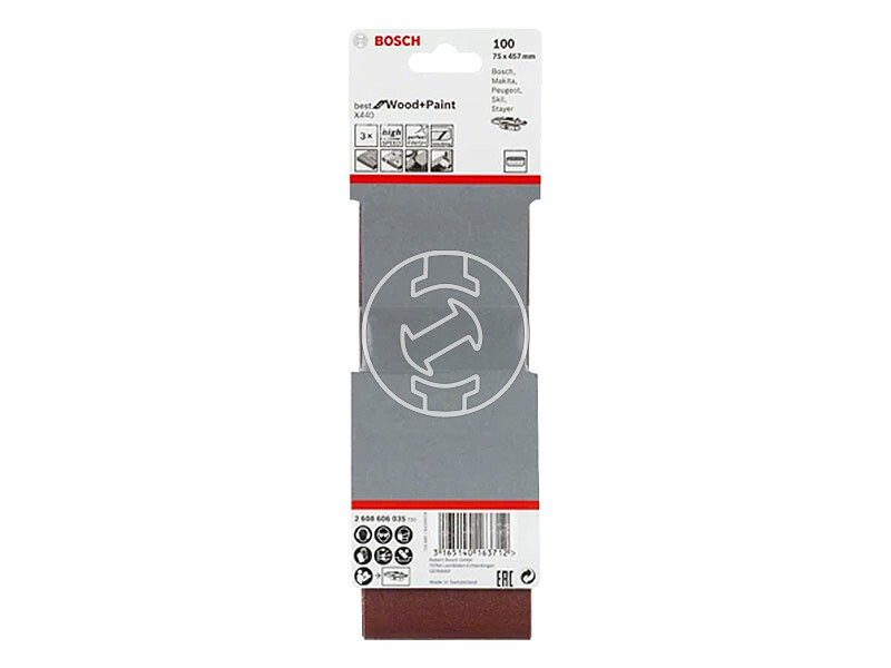 X440 csiszolószalag szalagcsiszolóra, fához&festékhez, 3 db