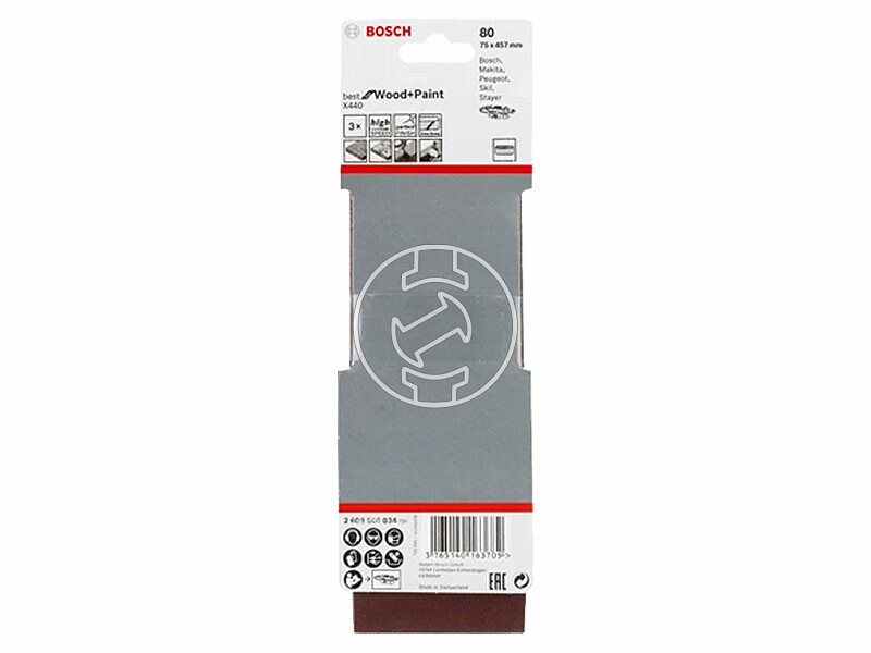 X440 csiszolószalag szalagcsiszolóra, fához&festékhez, 3 db