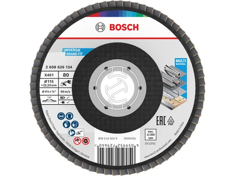 Kép: X451 Legyezotarcsa 115 T27 G80 1db.webp