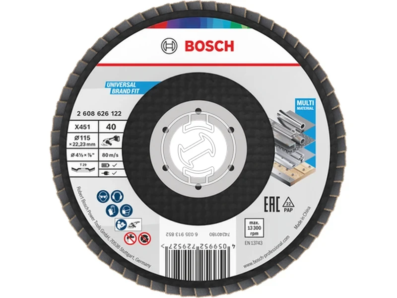 Kép: X451 Legyezotarcsa 115 T29 G40 1db.webp