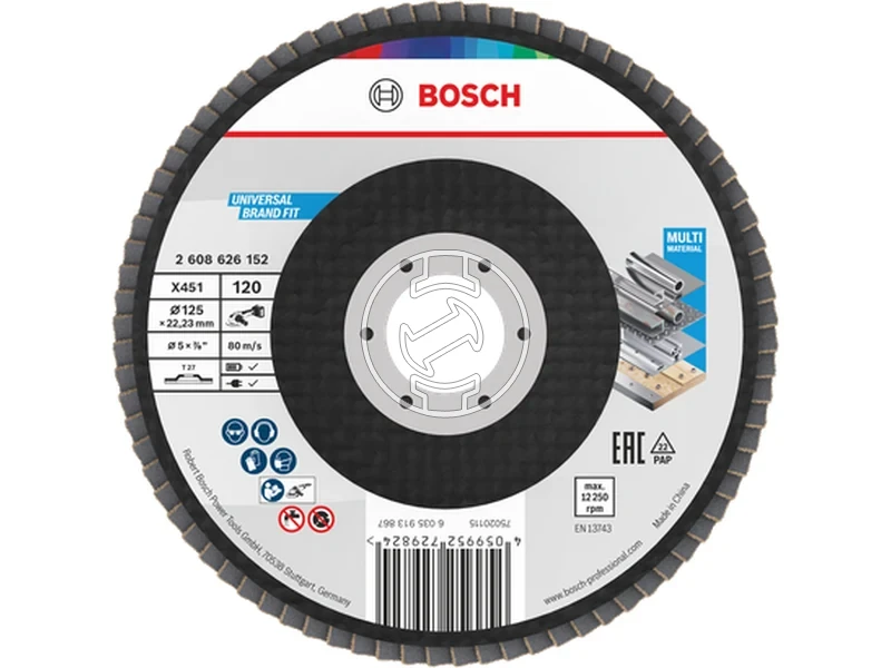 Kép: X451 Legyezotarcsa 125 T27 G120 1db.webp