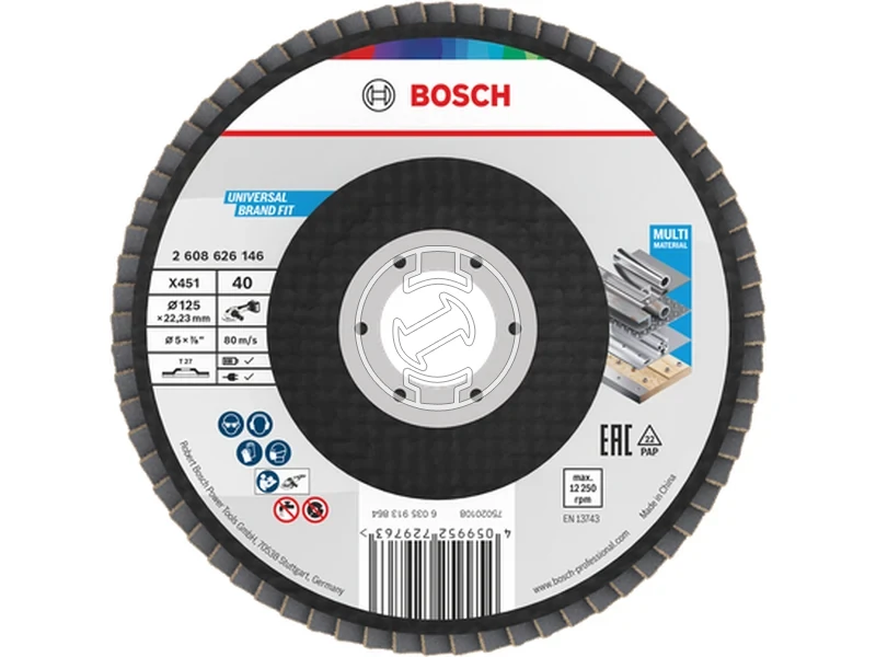 Kép: X451 Legyezotarcsa 125 T27 G40 1db.webp