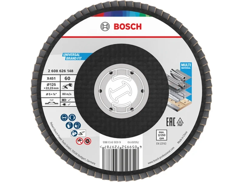 Kép: X451 Legyezotarcsa 125 T27 G60 1db.webp