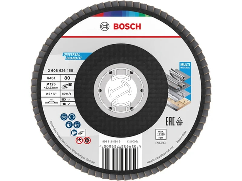 Kép: X451 Legyezotarcsa 125 T27 G80 1db.webp