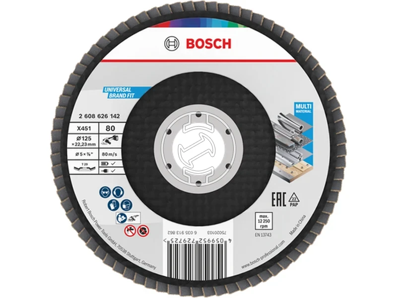 Kép: X451 Legyezotarcsa 125 T29 G80 1db.webp