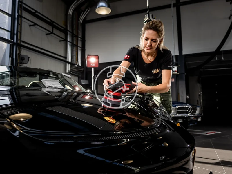 Flex XFE 15 150 akkus polírozógép | 2 x 5 Ah akku + töltõ