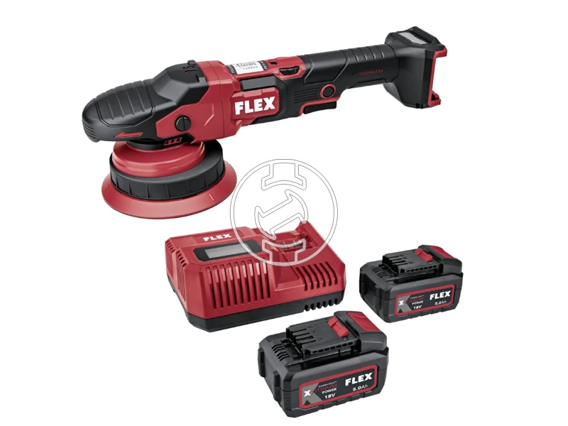 Flex XFE 15 150 akkus polírozógép | 2 x 5 Ah akku + töltõ