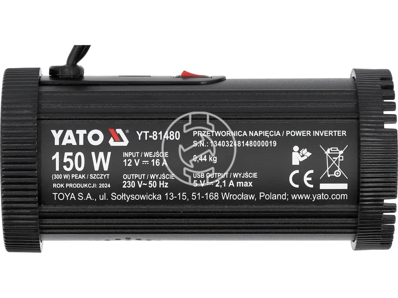Kép: Yato akkumulator konverter 12 V230 V 150 W.webp