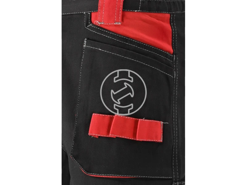 Kép: Yato ASH rovid munkanadrag fekete-piros L.webp