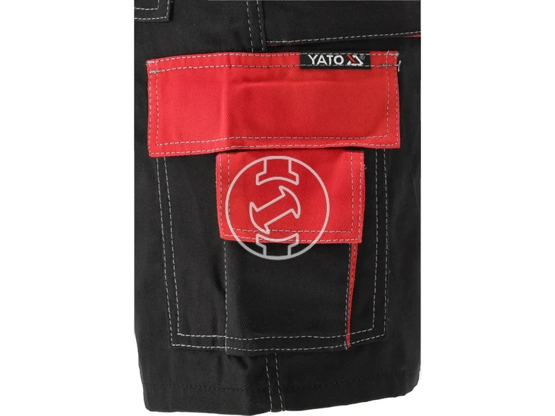 Kép: Yato ASH rovid munkanadrag fekete-piros XL.webp