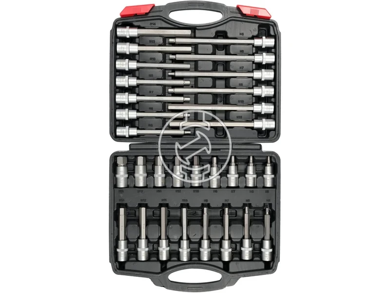 Kép: Yato Bit dugokulcs keszlet 30 reszes Imbusz 1 5-19 mm CrV.webp