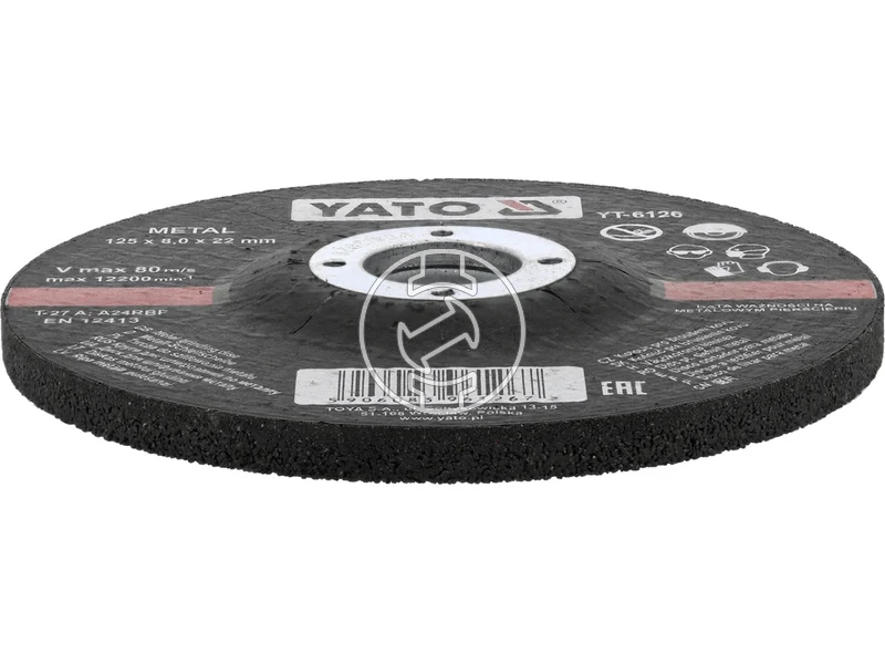 Kép: Yato csiszolokorong 125x80x22 mm fem.webp