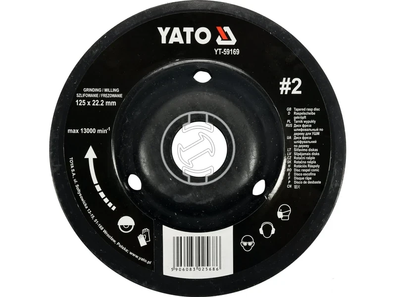 Kép: Yato csiszolotanyer sarokcsiszolohoz 125 mm.webp