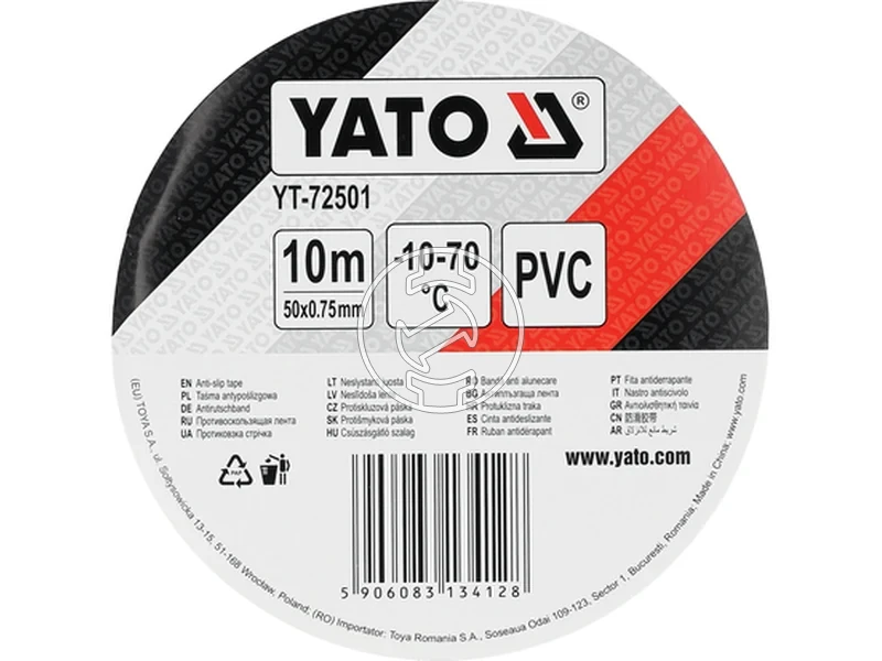 Kép: Yato csuszasgatlo ragasztoszalag 50 mm x 10 m fekete_2.webp