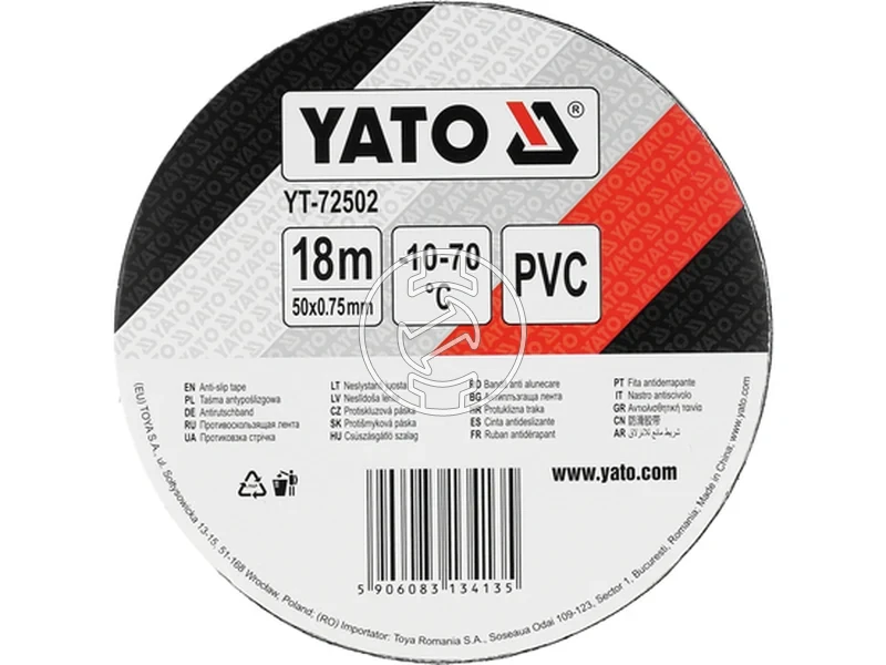Kép: Yato csuszasgatlo ragasztoszalag 50 mm x 18 m fekete_2.webp