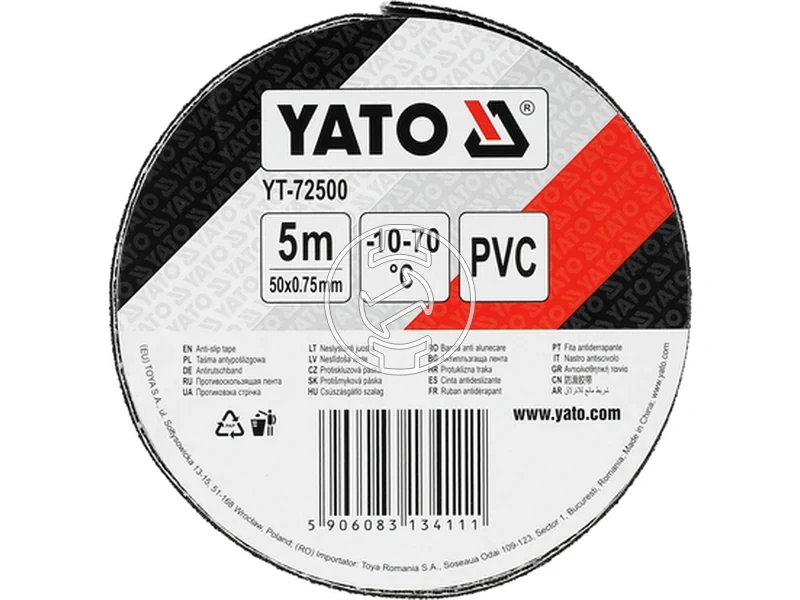 Kép: Yato csuszasgatlo ragasztoszalag 50 mm x 5 m fekete_2.webp