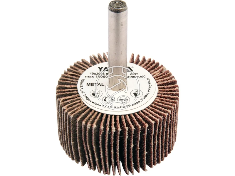 Kép: Yato disc cu lamele pentru slefuire cu tija 40x20 mm 6 mm P150.webp