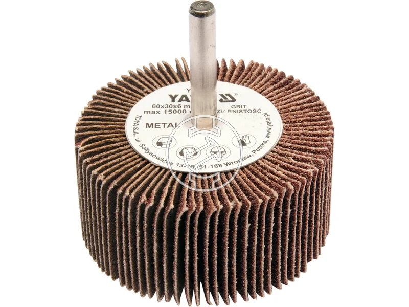 Kép: Yato disc cu lamele pentru slefuire cu tija 60x30 mm 6 mm P40.webp