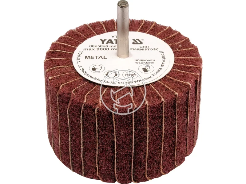 Kép: Yato disc cu lamele pentru slefuire cu tija 80x50 mm 6 mm P100.webp