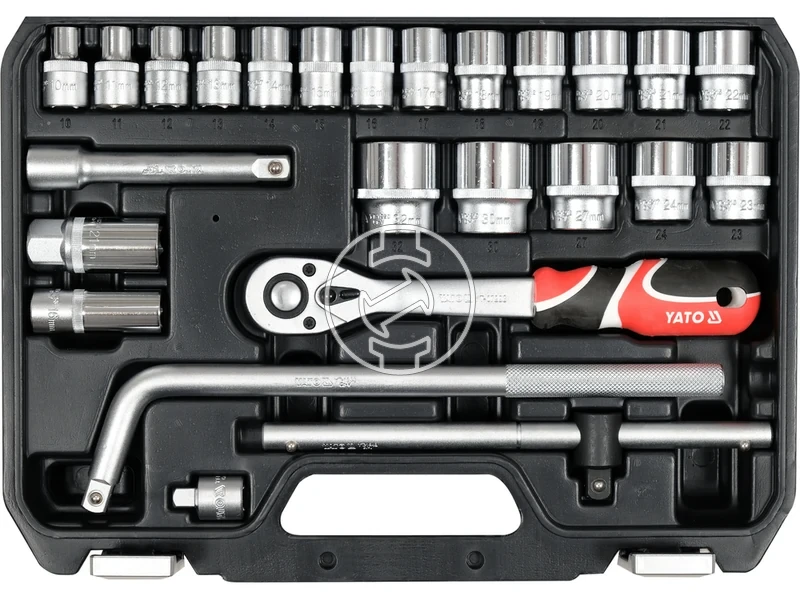 Kép: Yato dugokulcs keszlet 12 inch 10-32 mm 25 reszes.webp