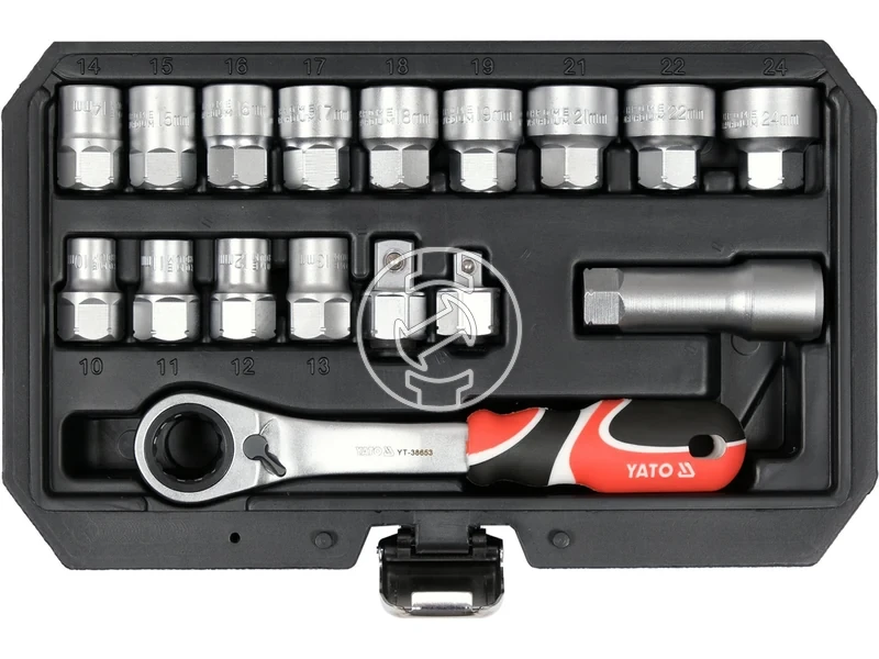 Kép: Yato dugokulcs keszlet 12inch38 inch 10-24 mm 17 reszes.webp