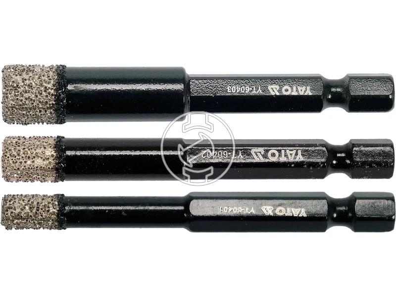 Kép: YATO Gyemant korkivago keszlet 3 reszes 6 8 10 mm vizesszaraz bitbefogasu.webp