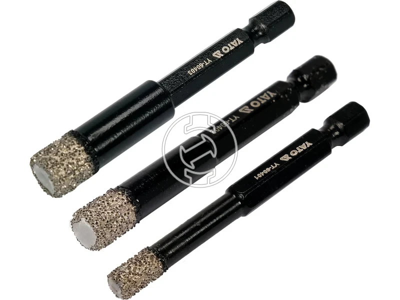 Kép: YATO Gyemant korkivago keszlet 3 reszes 6 8 10 mm vizesszaraz bitbefogasu.webp